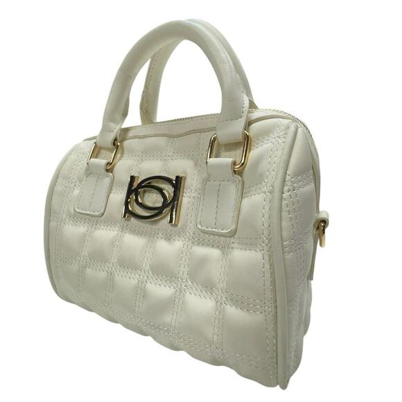 Bebe Maia White Quilted Crossbody Hand Bag - Picture 8 of 13